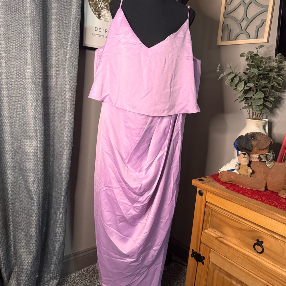 City Chic Lavender Maxi Dress with Spaghetti Straps